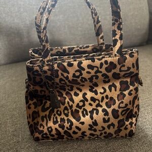 Nine W. satin leopard mini satchel